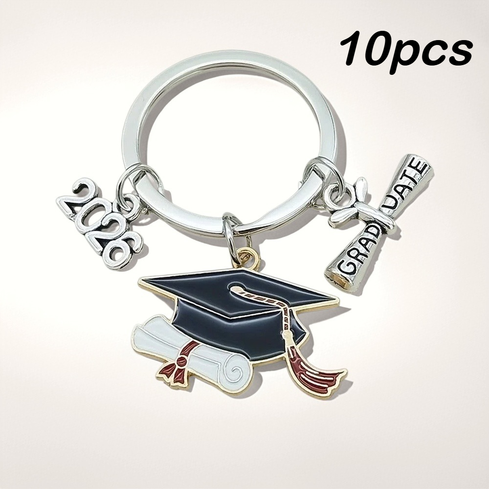 TEMU Set de Regalo para de Graduación de 10 piezas, Llavero con Diseño de de Graduación Adecuado Como Adiciones Decorativas Para Él/Ella O Recuerdos