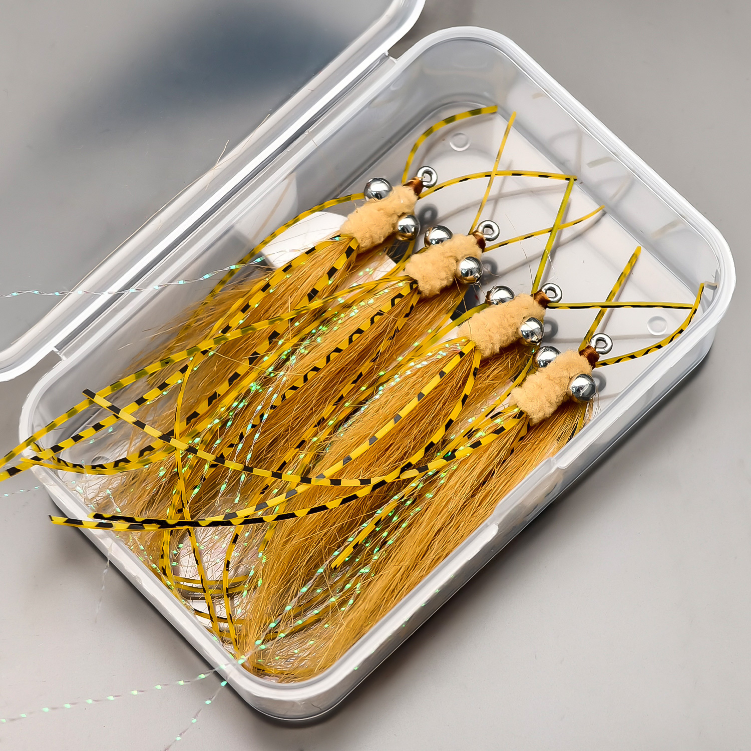TEMU 4pcs Anfs Hand-tied Wet Fly Fishing Flies With Box & Hooks - Trout Suitable For Saltwater/freshwater, Boxed Wet Fly, Hooks Included, For - Use