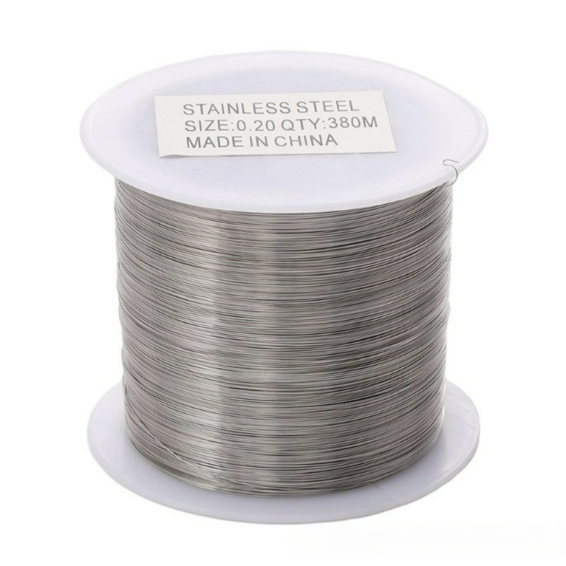 TEMU 43-380m/roll 0.2-0.6mm Stainless Steel Beaded Thread And Rope Is Soft, Sturdy, And Durable, Suitable For Jewelry Making Materials And