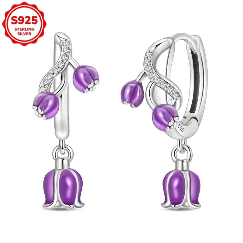 Elegant Of The Valley Vine Earrings Made Of 925 Sterling Silver, Hypoallergenic And A Perfect Gift For Her