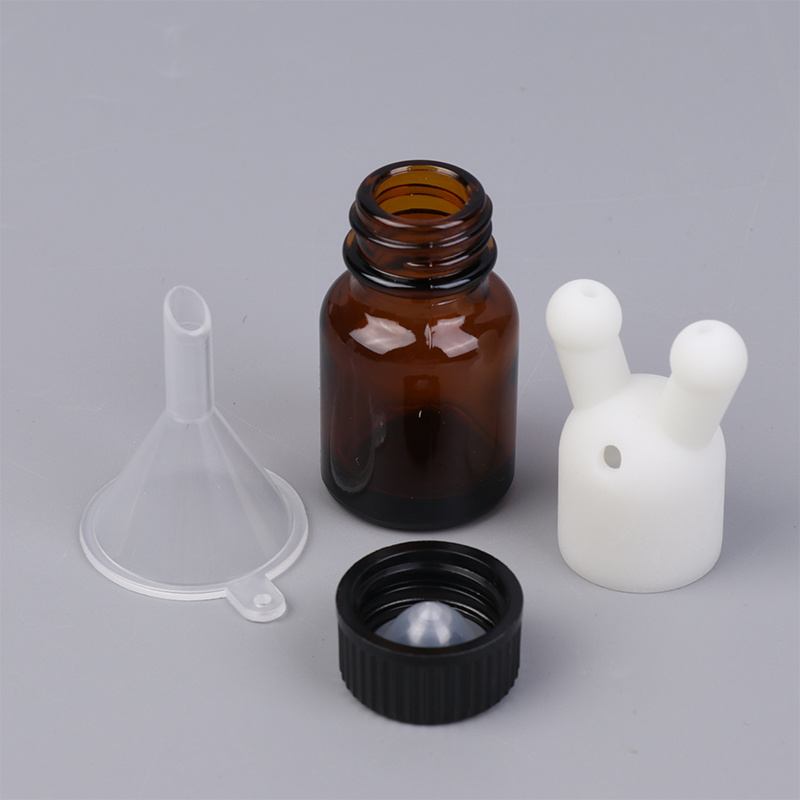 E-shop 2/4 Stück Auslaufsichere Ätherisches Öl Inhalator Kappe Mini Ätherisches Öl und Parfüm Inhalator Spender Flasche Ätherisches Öl Inhalator