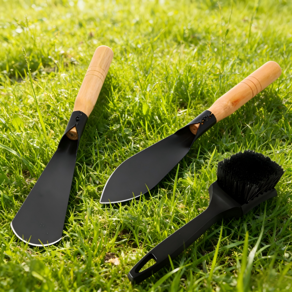 Lawn Mower Deck Scraper 3pcs Set| High-| Ergonomic Handheld| Removes Grass Glue Rust| Universal Fit Garden Mowers