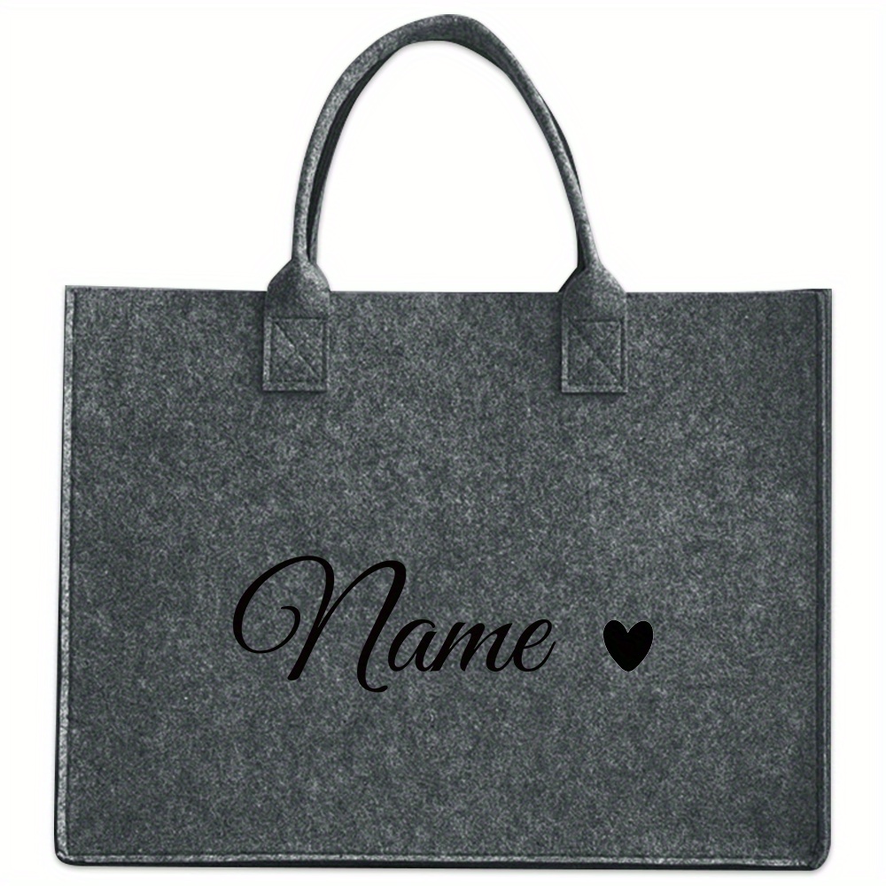 E-shop 1 personalisierte Filz-Tragetasche, Wärmeübertragungsdruck, Damen-Tragetasche, praktische Arbeits- und Pendeltasche, Einkaufstasche, stylische