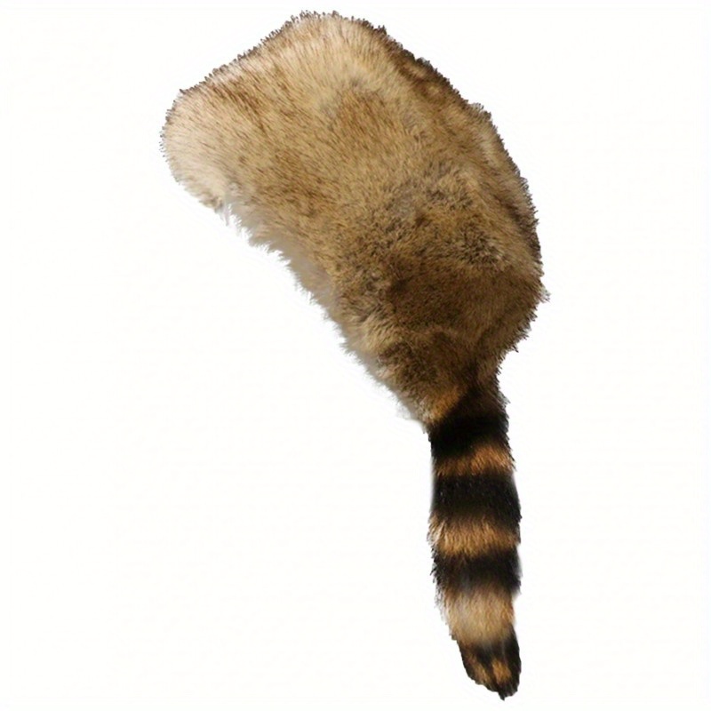 TEMU 1pc Women's Winter Hat - Beaver-like Tail Design, Windproof Thermal Ski Beanie, Lightweight Warm Plush For Skiing, Hiking, Everyday Cold Weather
