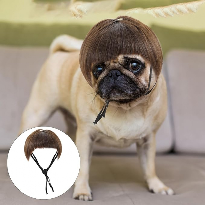 Animal Brown Wig For Dog Event Ready Adjustable Funny Dog Wig