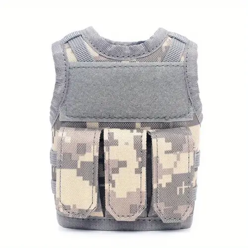 Compact Beer Bottle Holder Vest - MOLLE-Compatible Vest with Magnetic Closure, Durable material, Bottle Carrier for Military, Hunting, Camping, Parties - Compatible with MOLLE Webbing Systems (), Outdoor Gear, Rugged Design, Build, Drink Pouch, Military