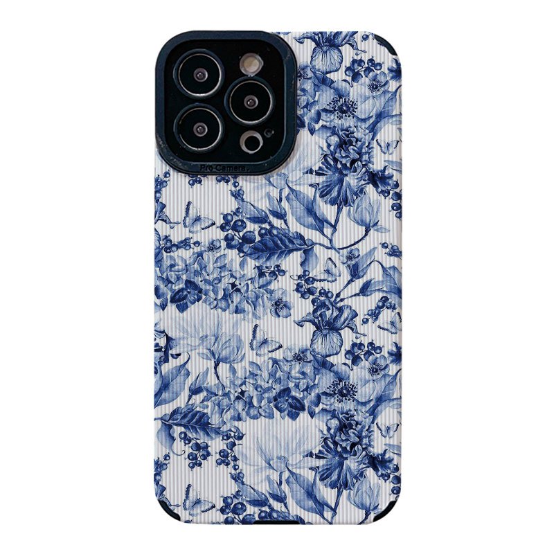 

Blue Suitable For Tpu Pattern Suitable For Iphone16promax Mobile Phone Case Iphone15promax/14/16plus/15/13p/12/11/7/24p/x/xr/xsmax Silicone Anti-fall Vertical Stripes, Leather Protective Cover With