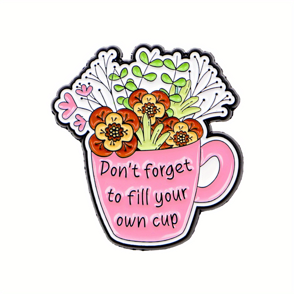 1pc " To " Inspirational Enamel Pin - Self-care Theme With , Pink, Alloy & Silicone, Perfect For Women, Teachers, Nurses - Daily Wear Motivational Gift, Nurse Accessories