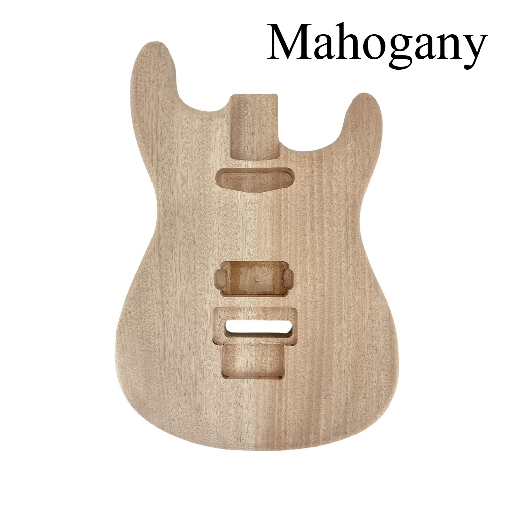 Electric Guitar Body for ST style Guitar Accessory DIY Guitar Body Unfinished Mahogany, Guitar Repair Part, Instrument Customization, Vintage Electric Guitar, Standard Guitar Shape, Unfinished Wood, Durable Mahogany, Replacement Guitar, Musicians Diy