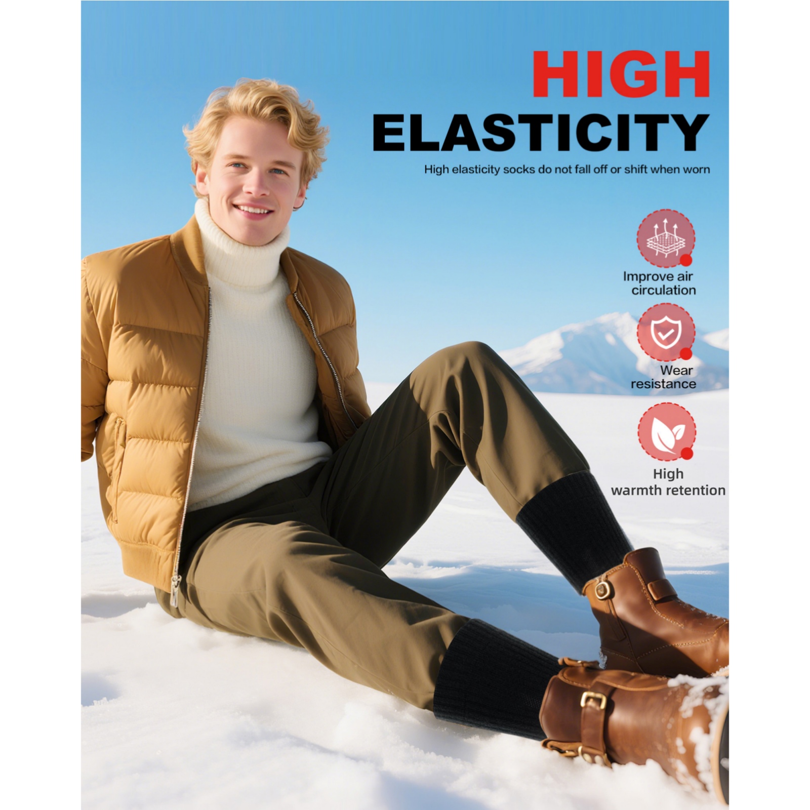 3 Pairs Women's Thermal Socks for Winter Activities