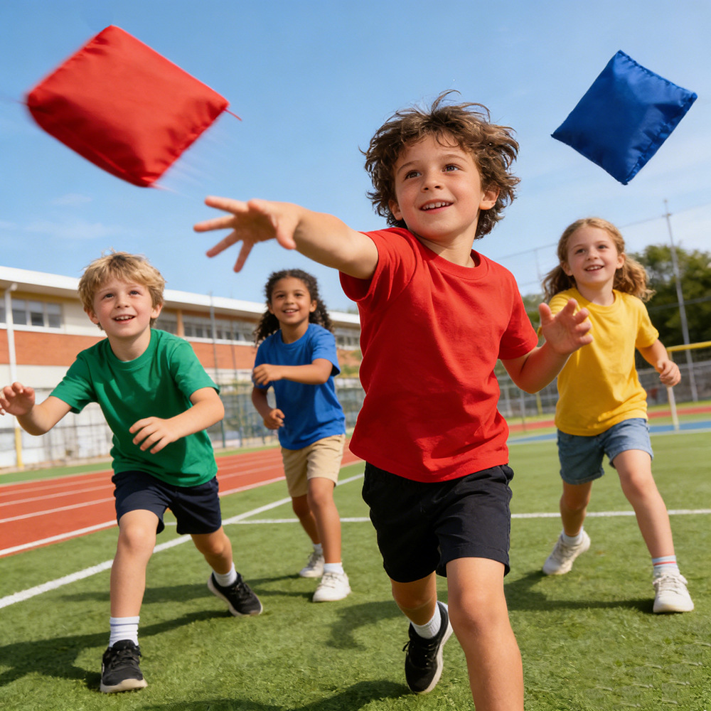 4pcs Colorful Kids Bean Bag Toss Outdoor Toy