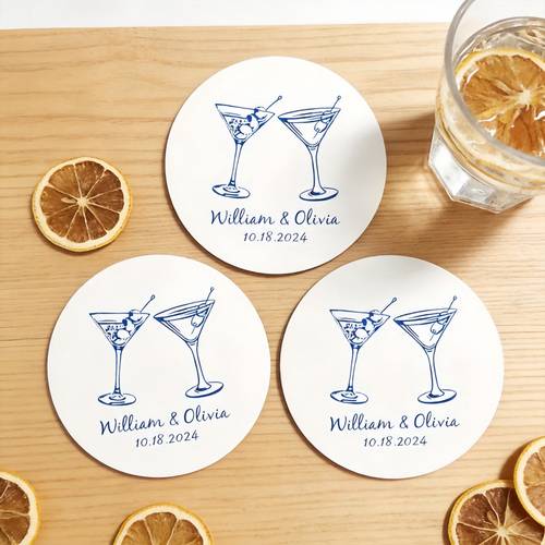 customizable coasters beverage and paper coasters disposable personalized design for weddings parties birthdays graduation ceremonies and restaurant or bar decor