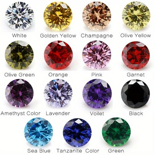 3 0mm 8 0mm round colored loose stones in 15 mixed colors pointed diamonds for decoration jewelry mobile nail art and inlaying cubic artificial artificial gemstone