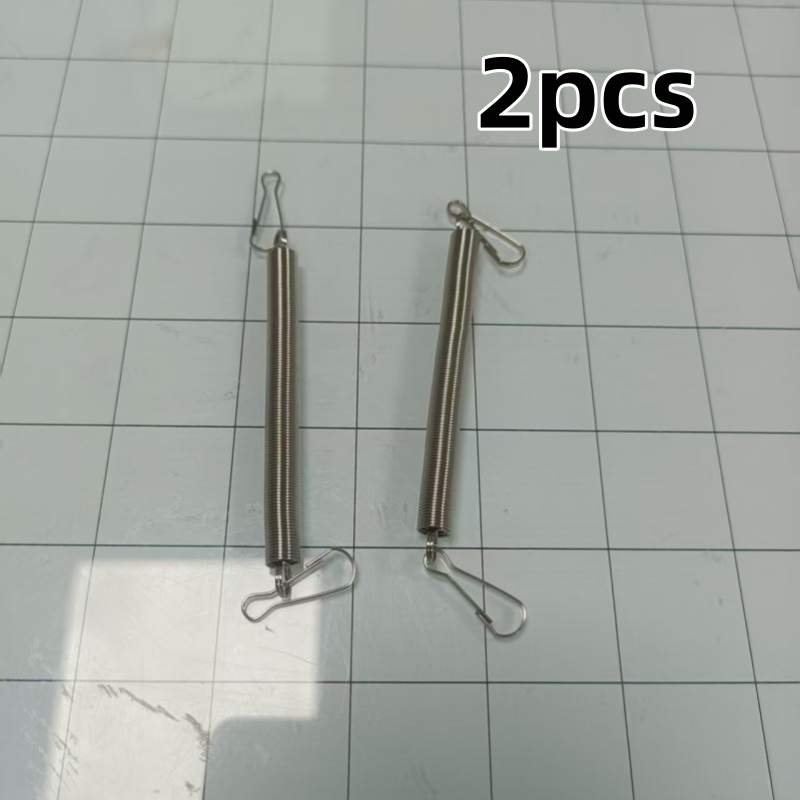 TEMU 2 pezzi/7 pezzi Molle retrattili in metallo, Fissaggi a molla per fibbie, Fissaggi per gabbie per uccelli, gabbie per animali domestici, gabbie