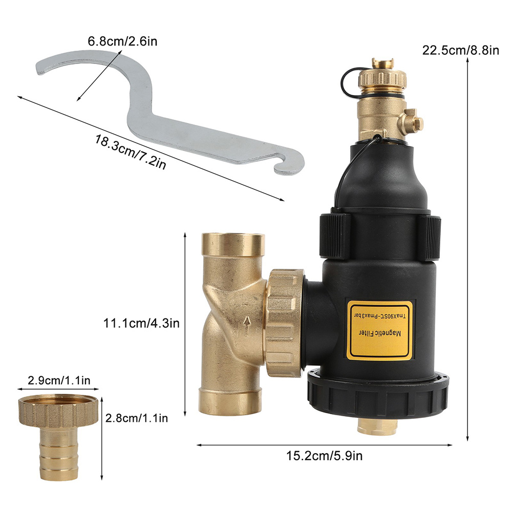 Magnetic Contaminant Separator 1' Dn25 Magnetic Filter For Heating And Boiler System, Magnetic Separator For Heating And Pumps