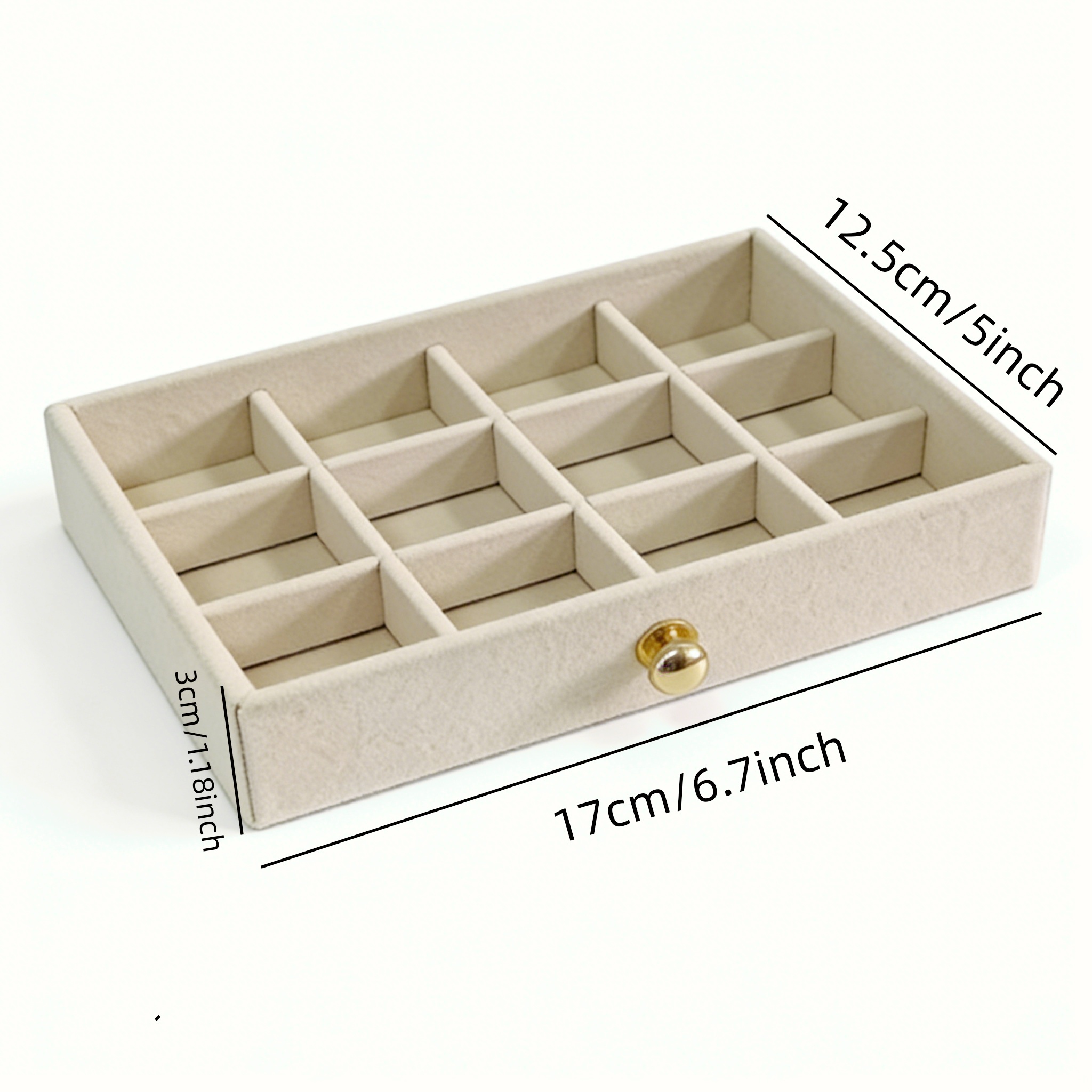Seven-layer Velvet-lined Drawer-style Storage Box for Necklaces, Earrings, Rings, Bracelets, and Watches, a Large-capacity Desktop Organizer