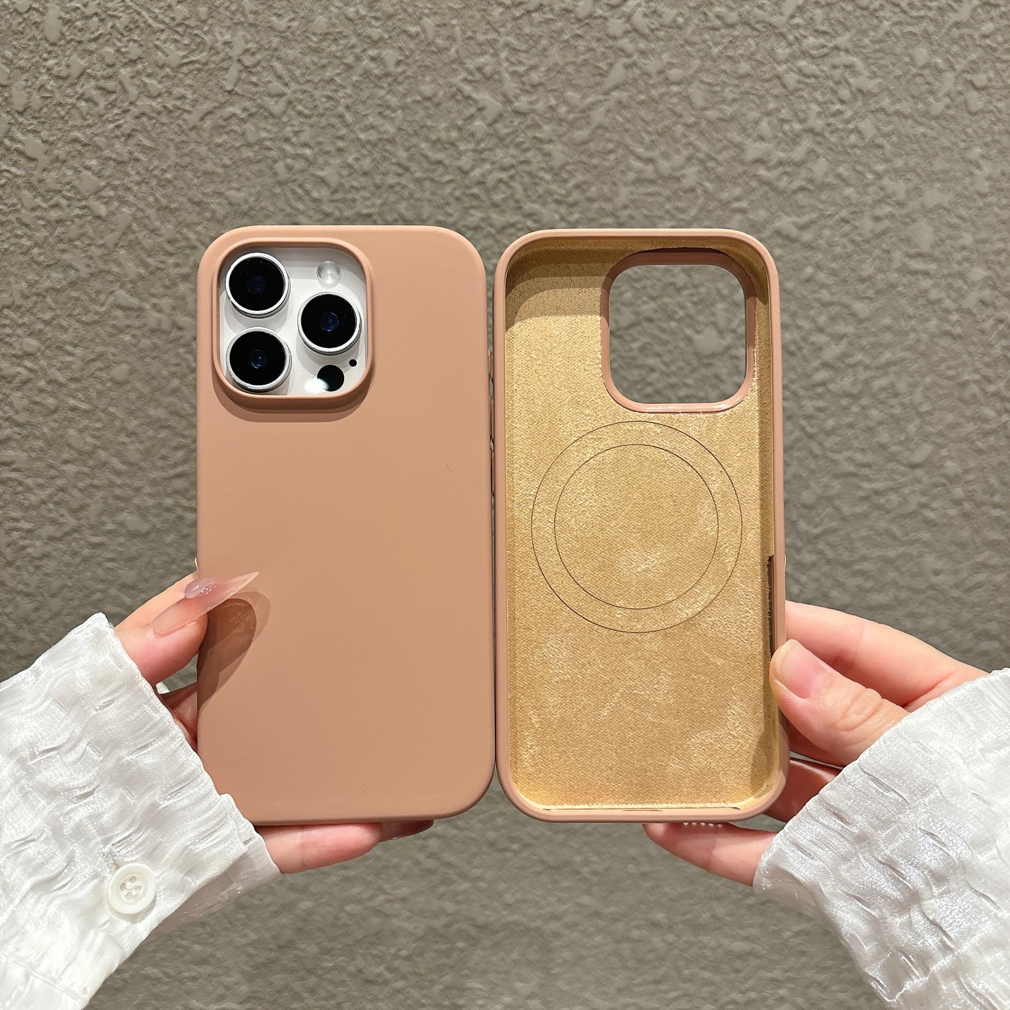 TEMU Phone Case: Neutral Large-hole Internal Magnetic Integrated Button Case Suitable For 14 Pro Max Phone Case, Iphone 16 Pro Max Protective Cover,