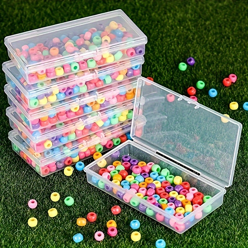 10pcs clear plastic storage boxes with snap close lids stackable organizer containers transparent closet drawer shelf storage for jewelry crafts   space saving clear boxes secure snap closure     sturdy construction office workers Product details 0