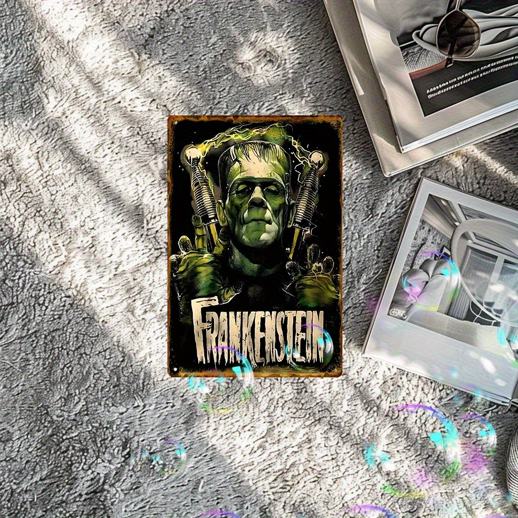 poster office restaurant near me Frankenstein monster metal tin sign
