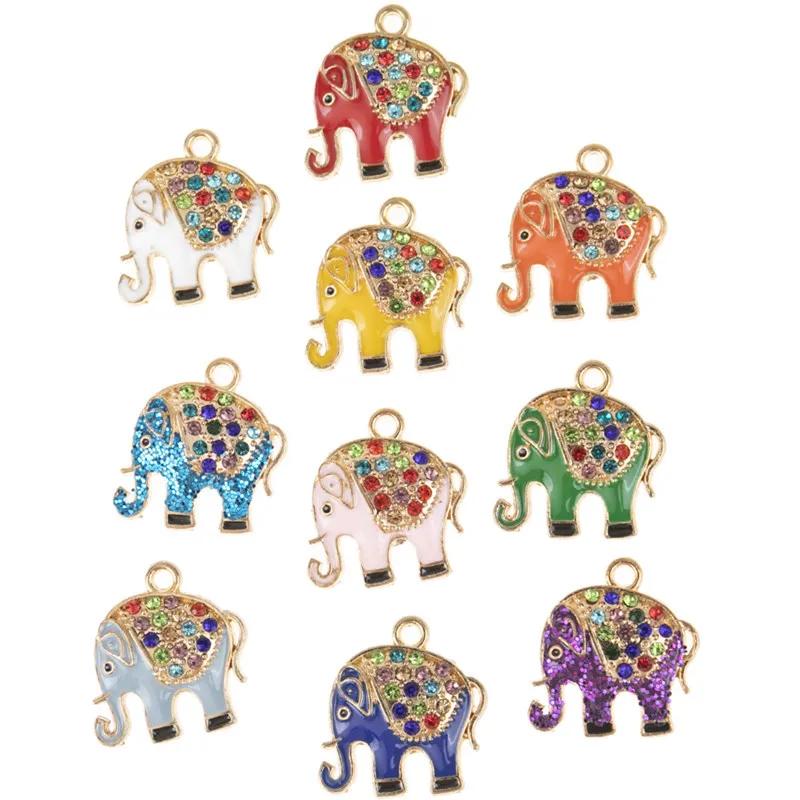 TEMU 10pcs Colorful Elephant Charms Enamel Pendant Animals Charms For Women Diy Necklace Earrings Jewelry Accessories