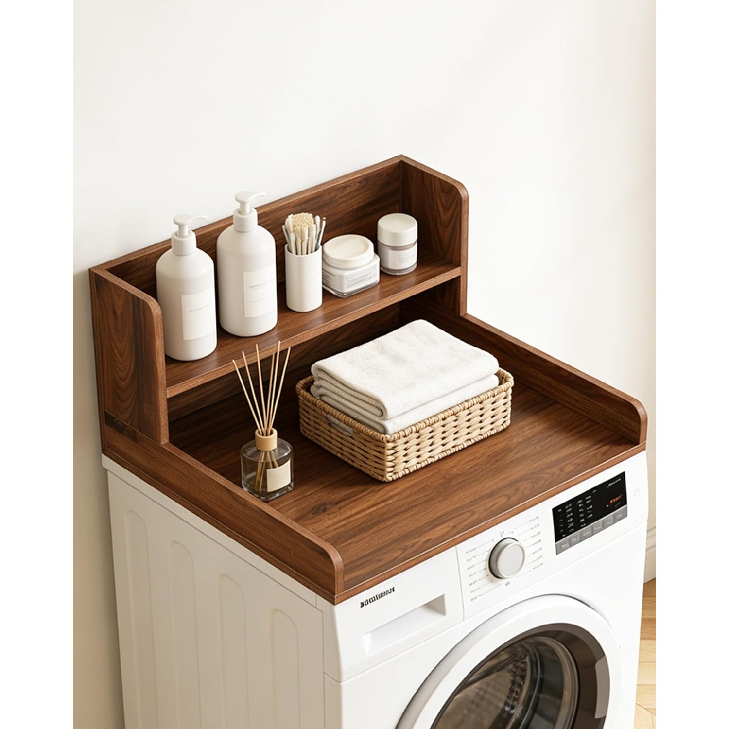 TEMU Set di mobili per il bagno. Mensola . Piano di lavoro per lavanderia. Vassoio portaoggetti. Scaffale portaoggetti. Copre perfettamente la parte