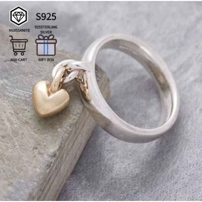 S925 Sterling Silver Fashionable Women's Ring Valentine's Day Father's Day Halloween Holiday Wedding Anniversary Accessory Gift Box (with Gift Box)