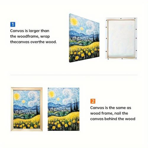 1 set of canvas frame kit including 4 frame bars and wooden stretcher bar extension pieces canvas not included easy to assemble canvas be 5cm larger than suitable for canvas paintings
