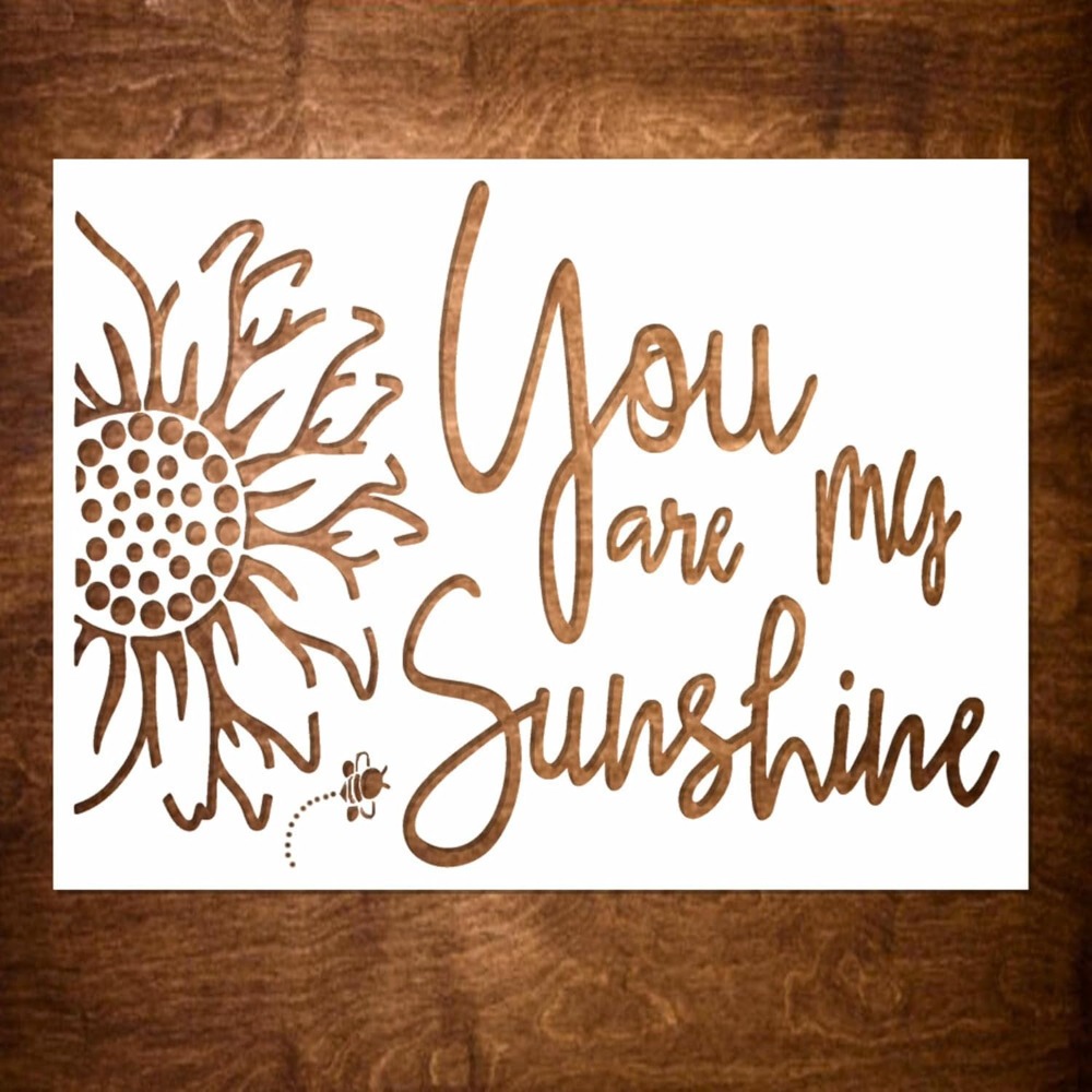You Are My Sunshine Craft Template with Sunflower Design