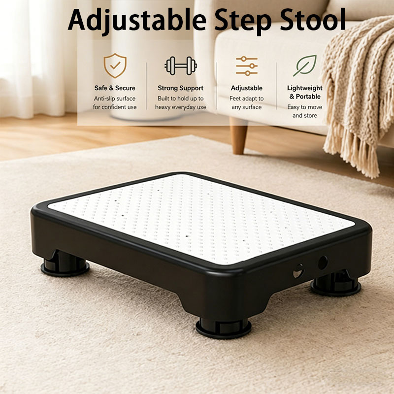 Akozon Extra Large Non-Slip Step Ladder For Seniors – Stackable Half Step Stool, Portable For Indoor/Outdoor Use