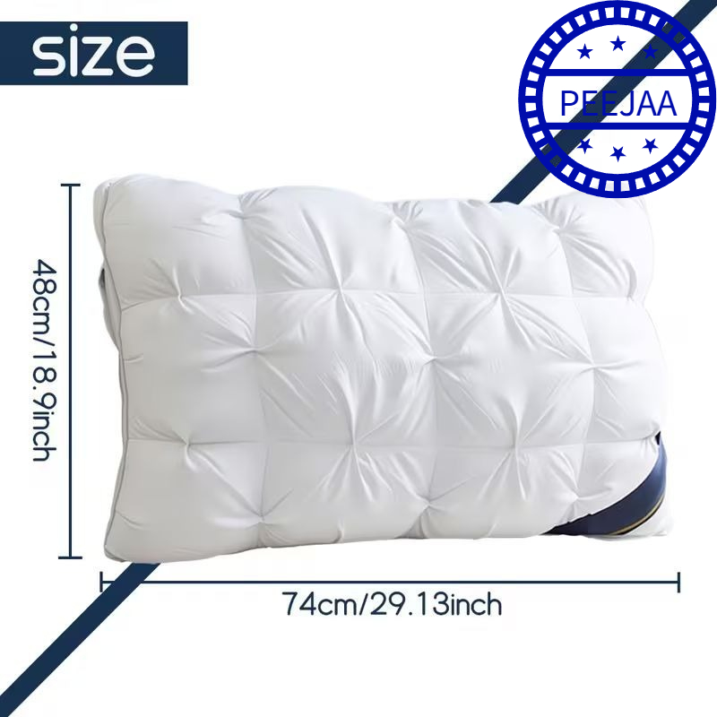TEMU Peejaa 2 Extra Large Pillows - Neck Support For Relaxing Sleep, Soft And Comfortable, Sleep Pillow Core, Moisture-absorbing And Breathable For