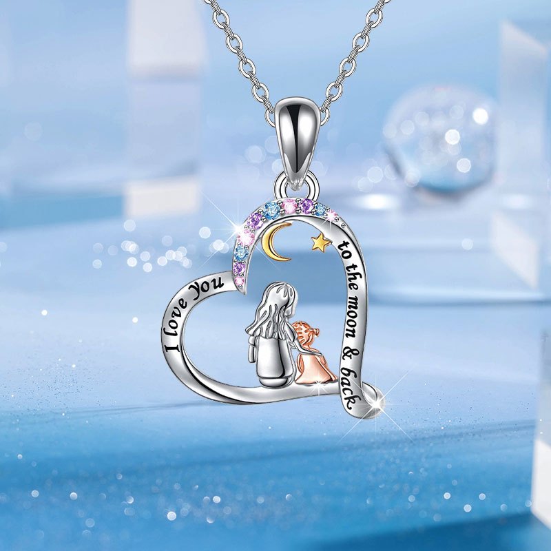 Mother Daughter Interlocking Necklace, Personalized Gift