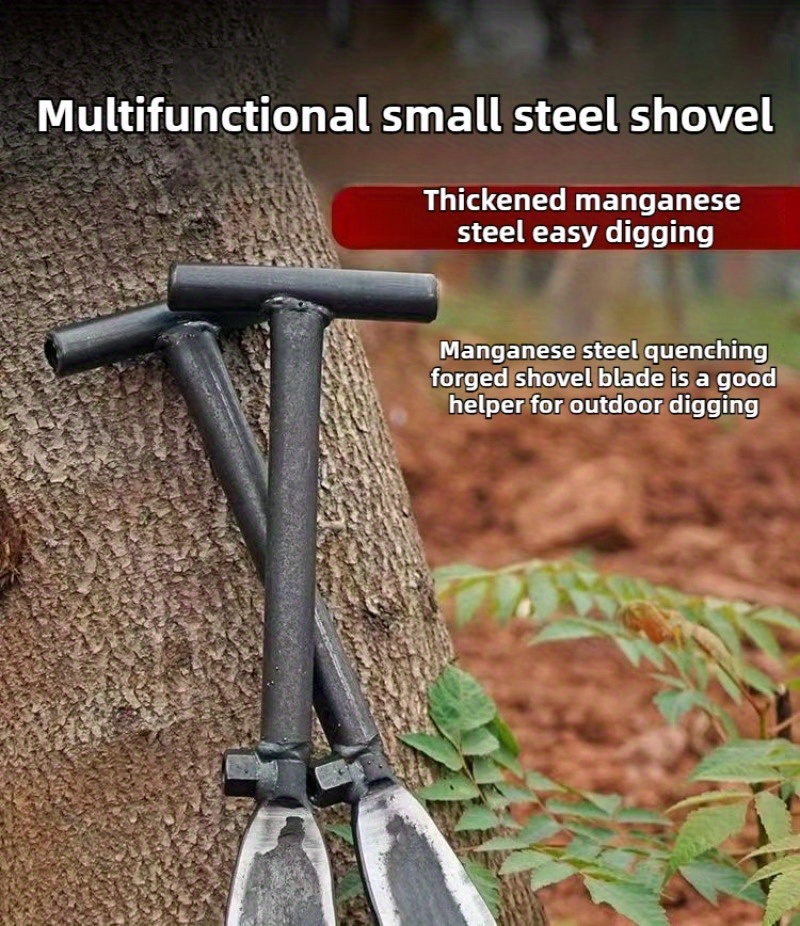 1pc heavy duty   steel gardening shovel multi purpose outdoor seedling digging tool no electricity required for vegetable planting and transplanting Product details 0