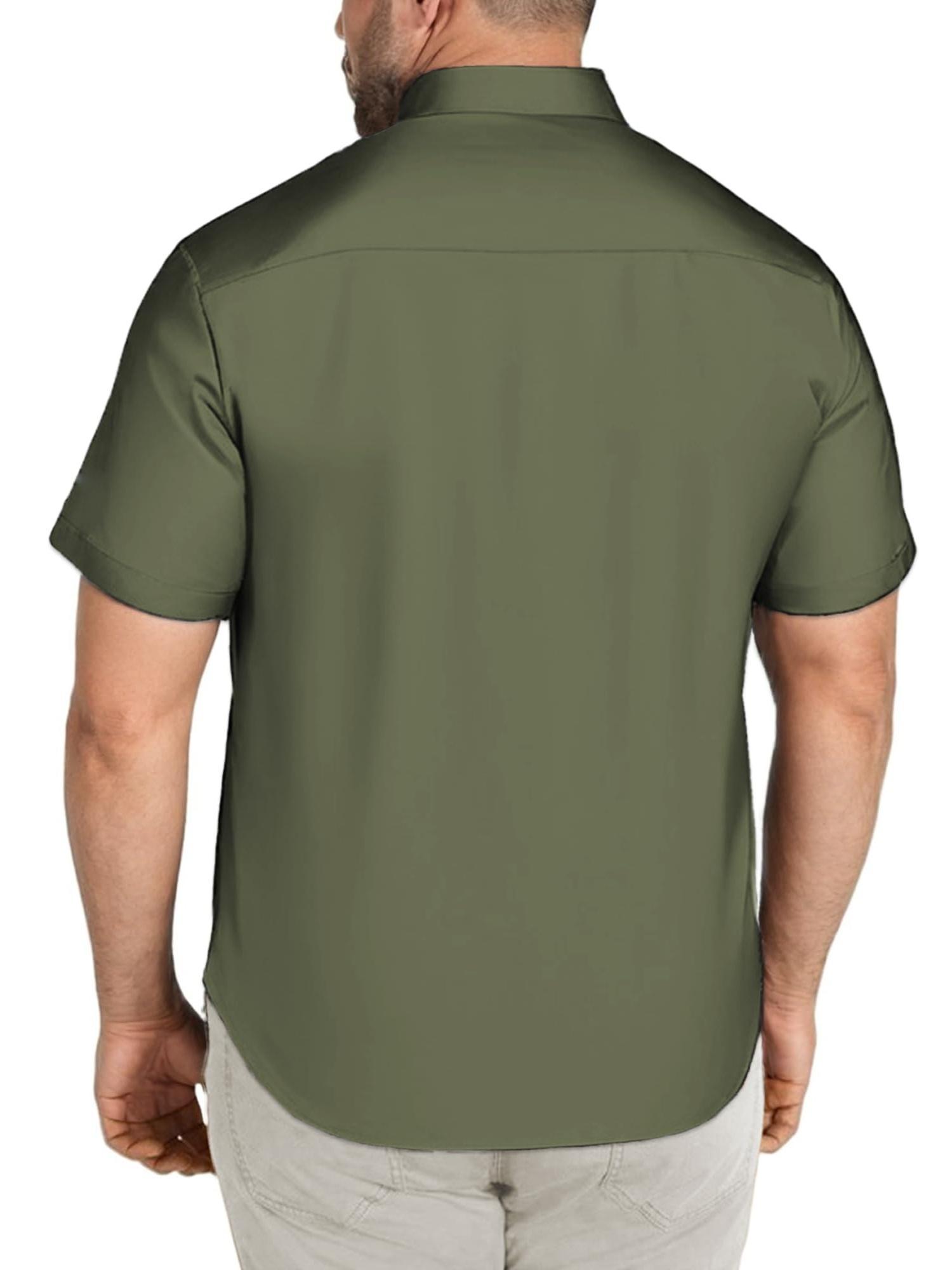 big tall dress shirts men short sleeve button casual - Temu