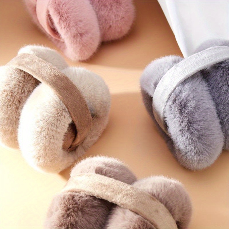 

Foldable Ear Muffs For - Winter , Soft Polyester, Hand-wash Only, In Light Gray, , And , Cute Ear Muffs