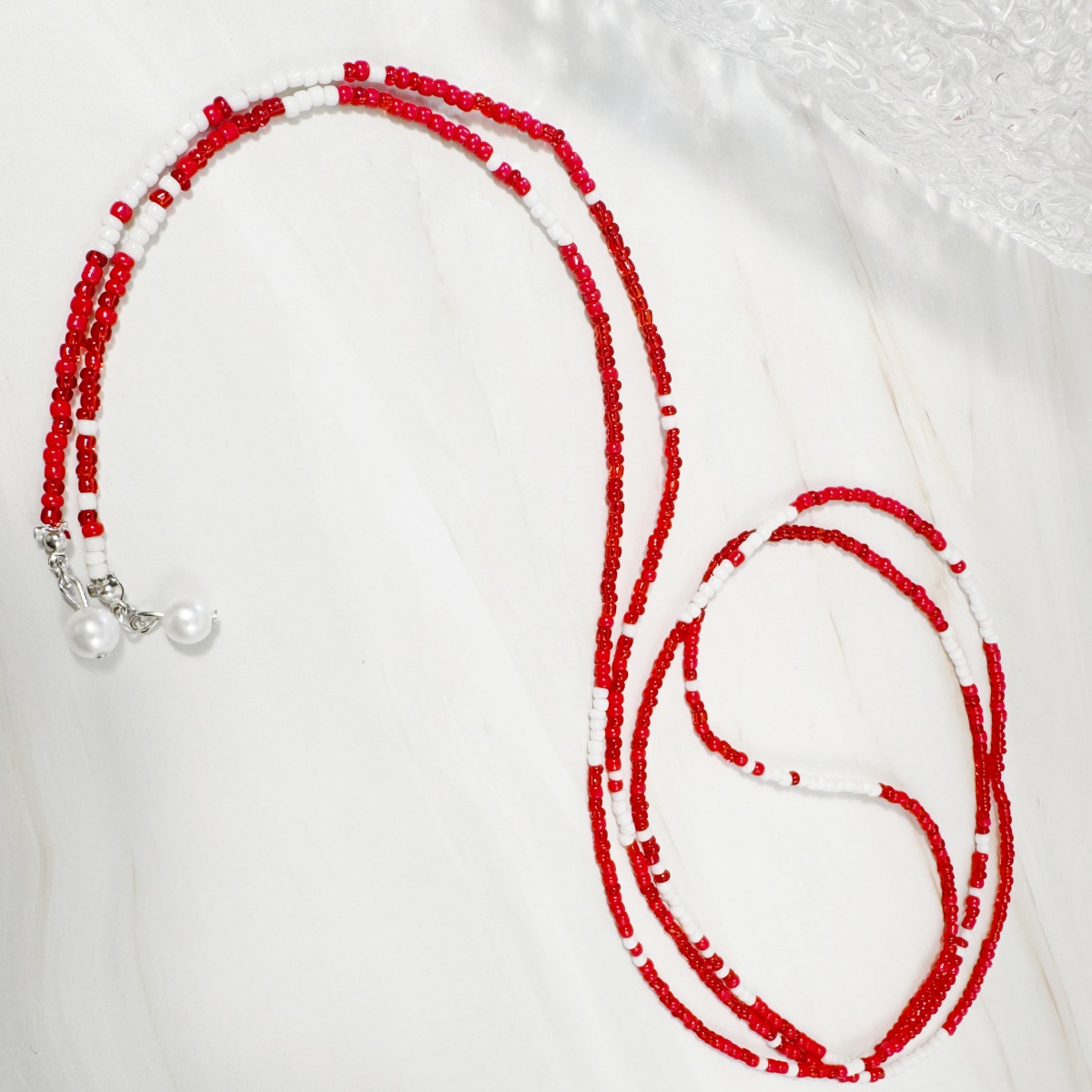 Unique Retro Round Rice Bead Y-Shaped Long Necklace