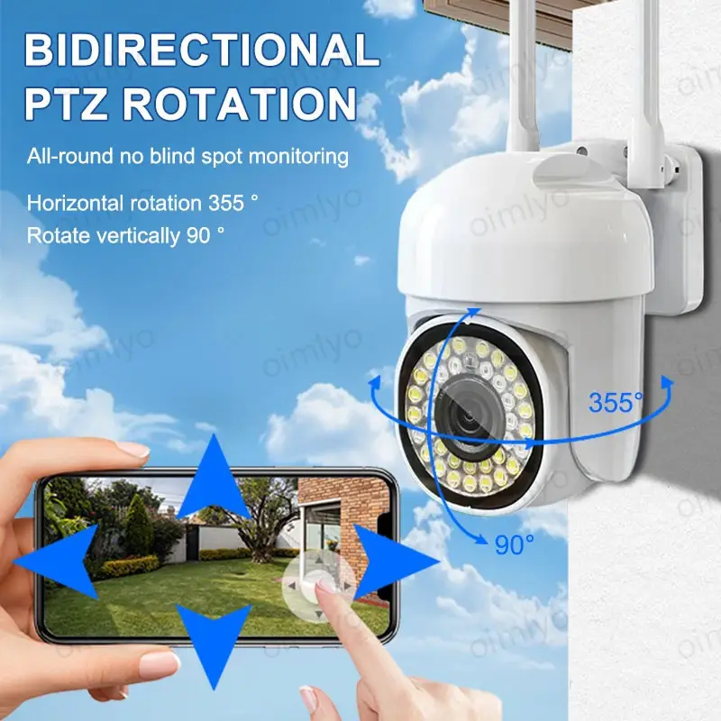 1 шт. SmartGuard 1080p HD Внешняя WiFi-камера видеонаблюдения, водонепроницаемость IP66, автоматическое отслеживание, 360-градусный панорамный обзор, обнаружение движения, двусторонний голосовой интерком, совместимость со смартфоном, питание от USB, без аккумулятора, управление через приложение, беспроводная видеонаблюдение 2.4 ГГц