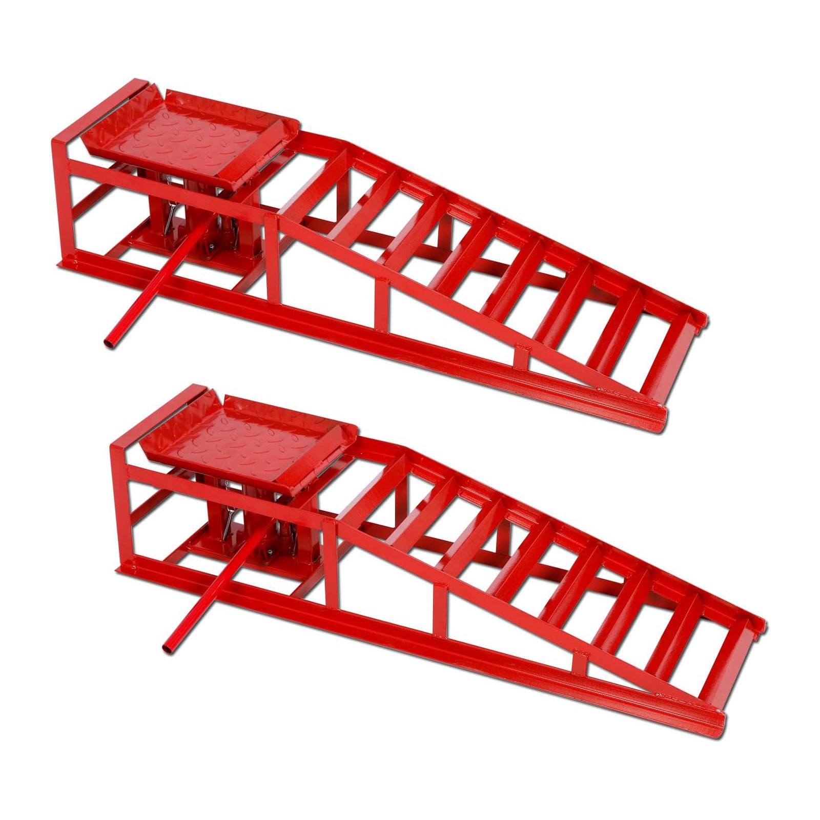 2pcs 10000lb Portable Hydraulic Car/truck Ramps Lifts, Height Adjust 9"-15"
