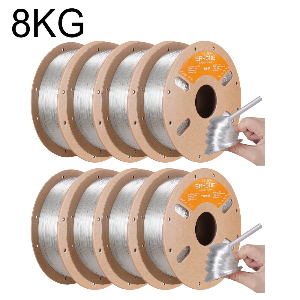 /8kg Eryone Tpu-90a 3d Printer Filament - High-purity Tpu 3d Printing Supplies With Easy , Transition & 1.75mm +/-0.03mm Diameter For Fff/fdm 3d Printers (compatible For 3d Pen, For 3d Printer)