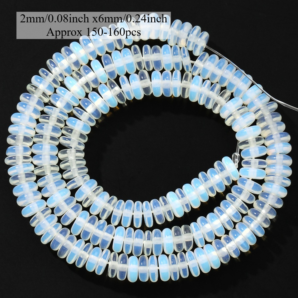 TEMU 150-160 pièces Perles d' Naturelle pour la Fabrication de Bijoux, Rondelles d'Espacement d' 2x6mm de Couleur Naturelle pour Bracelets DIY,