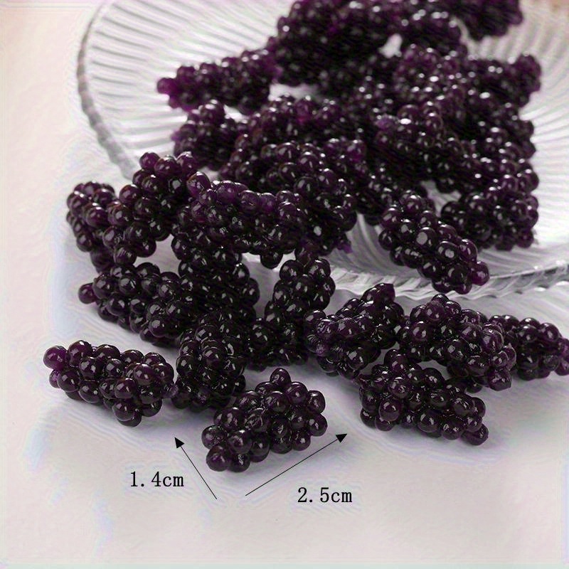 9pcs mini resin grape clusters vivid artificial fruit decor for dollhouse tabletop display craft gift