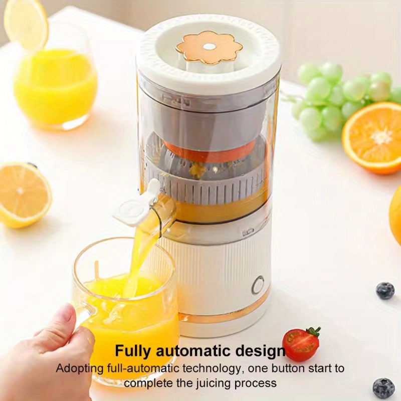 portable multifunctional juicer automatic citrus squeezer lemon juicer with usb charging kitchen gadget wireless electric juicer usb rechargeable portable automatic button control food grade pp suitable for fresh juice juice separator 1 modern kitchen accessory durable plastic structure festive gifts details 5
