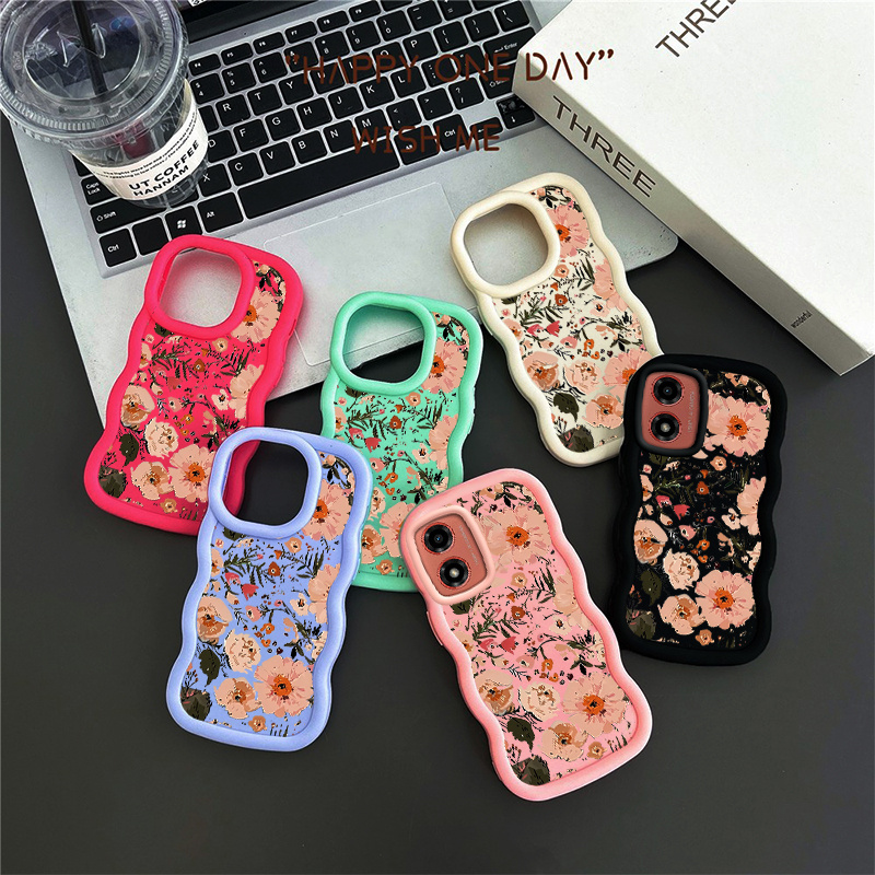 

Bright Flowers For Motorola Moto E14 Silicone Shockproof E14 Ideal For Casual