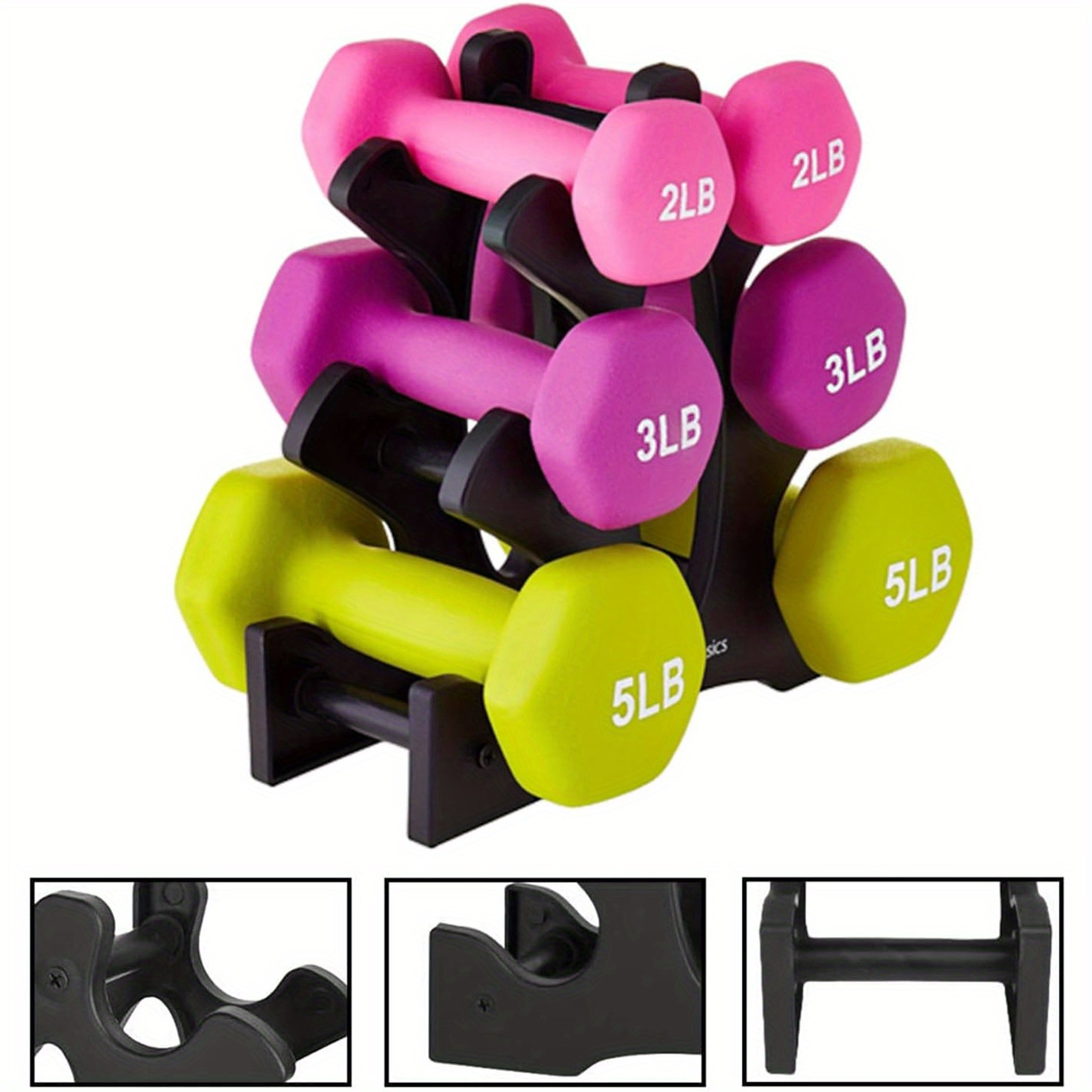 

Dumbbell Rack-handheld Dumbbell Tree Bracket- For Placing Neoprene Dumbbell- Weight (3 Lbs, 5 Lbs, 8 Lbs) (excluding Dumbbell)