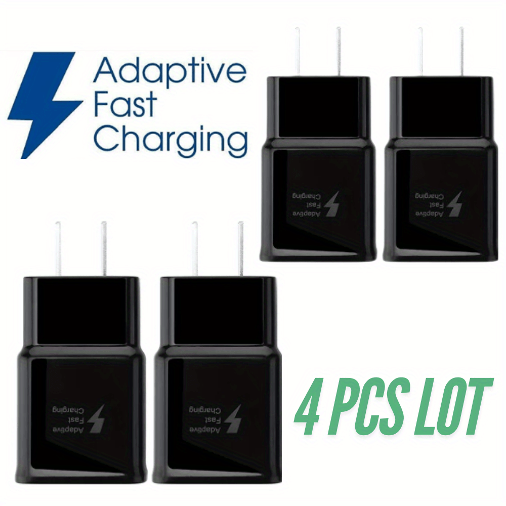 

4pcs Fastfish Usb Charger, 15w Charging Adapter, Compatible Samsung, , Htc, , 110v/220v, Us , For No Battery, Universal Charging