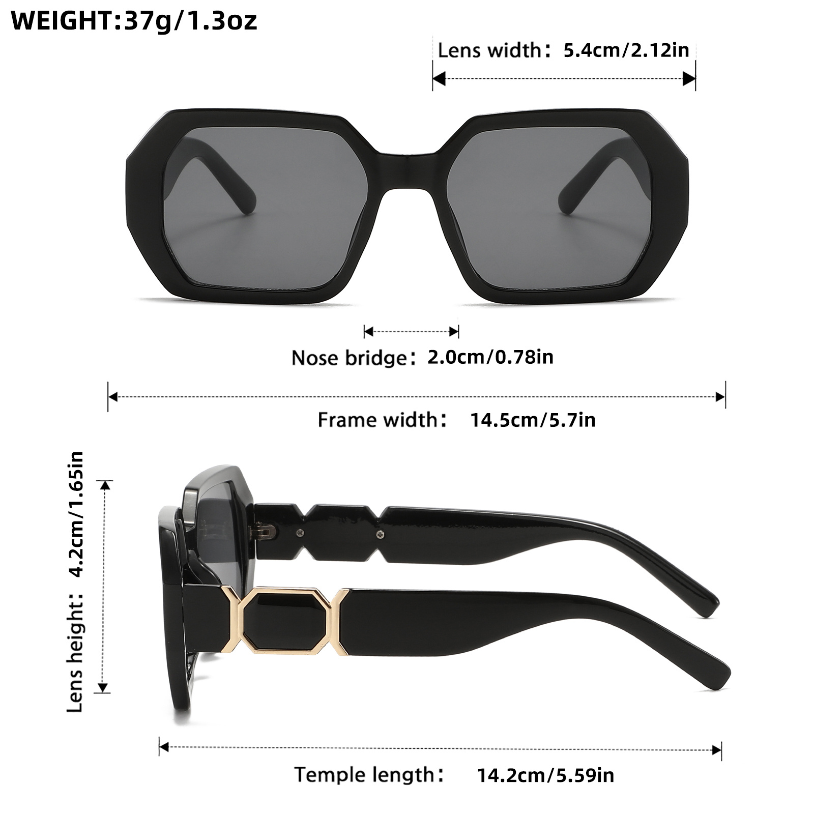 ranora large frame cat eye sunglasses fashionable face  display picture 1