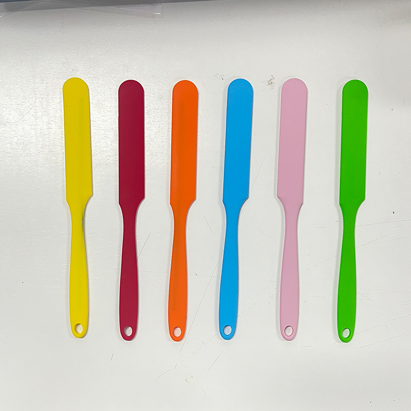 TEMU Ensemble de 6 spatules et grattoirs en silicone multicolores - Spatules de cuisson antiadhésives résistantes à la chaleur, manches ergonomiques,