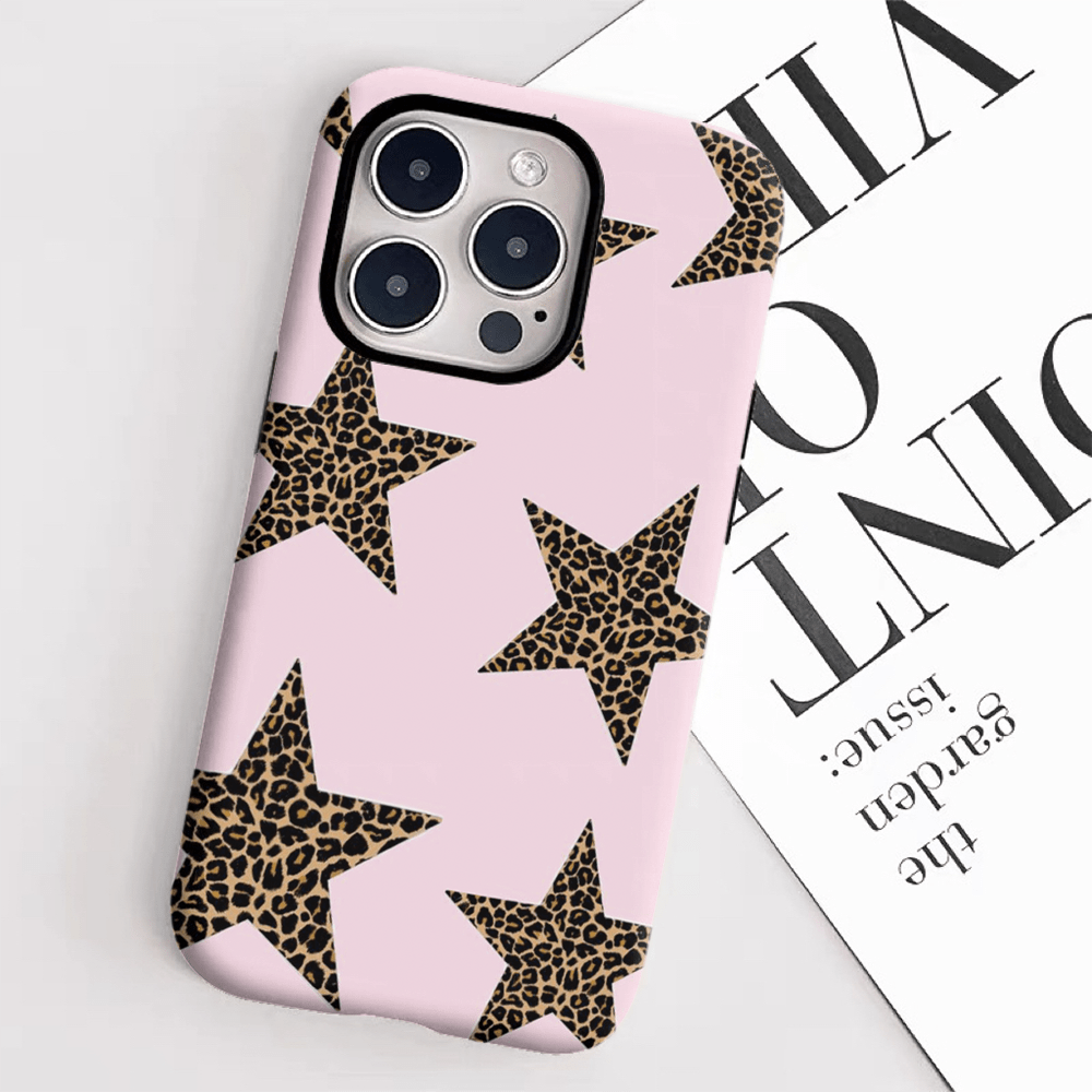 TEMU Phone Case: Leopard Phone Case For Iphone 17/16pm/15pm/13/13mini/12/11/xsmax/7/se2 Glossy Case