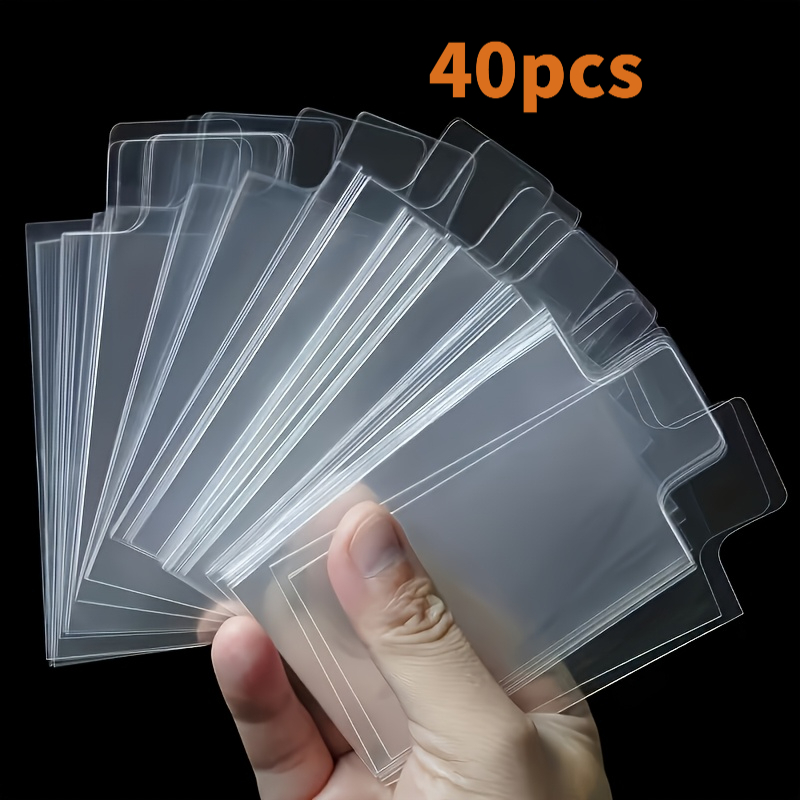TEMU transparente para tarjetas coleccionables, estuche de almacenamiento para tarjetas de intercambio rígidas y semirrígidas