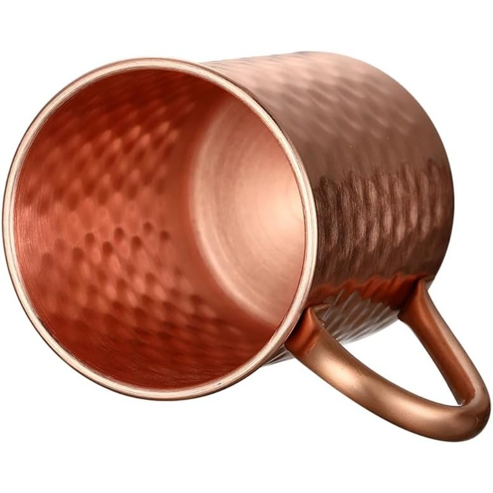 [durable ] Moscow Mule Mug, Handmade - Direct End - Genuine Copper Interior - Reinforced Handle - Premium Metal - Holds 16 Oz (. 473.2 Ml) ()