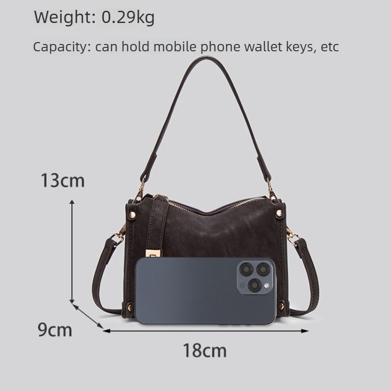 Retro Cowhide Texture Crossbody Bag For Women Casual Tote Bag_voghion.com